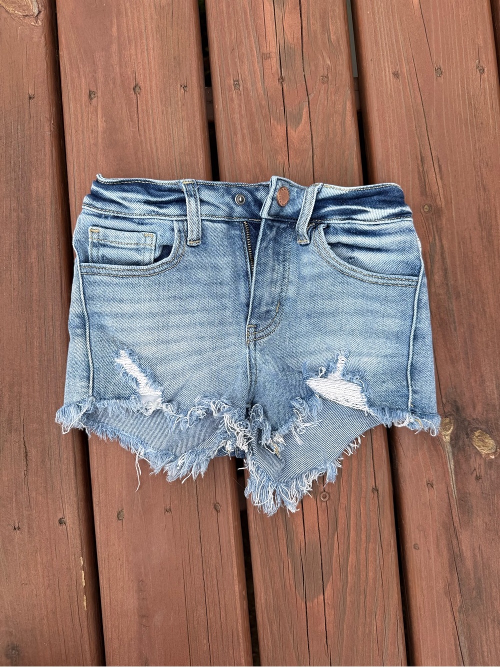 KanCan Light Blue Distressed Denim Cutoff Shorts